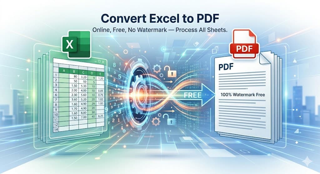 How to Convert Excel to PDF Online Free — All Sheets, No Watermark